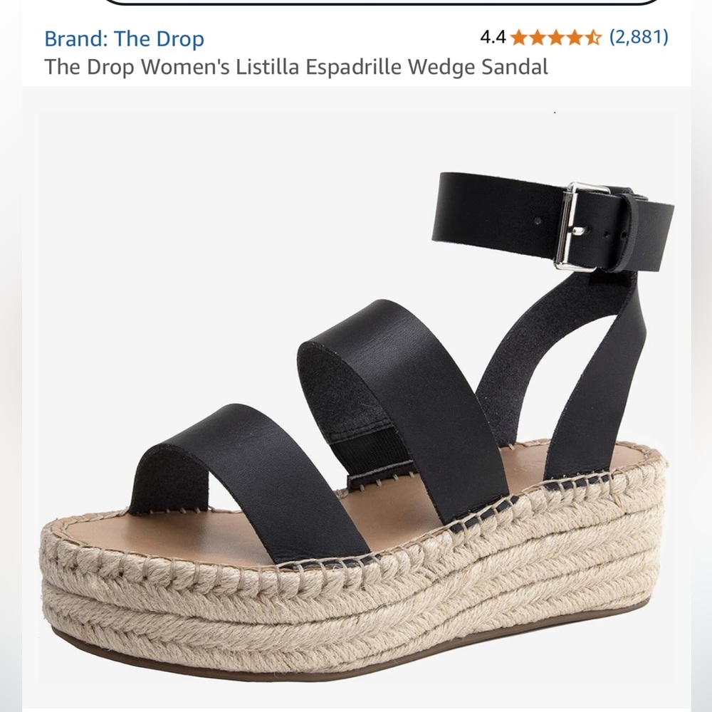 Wedge Sandal Black 7.5W